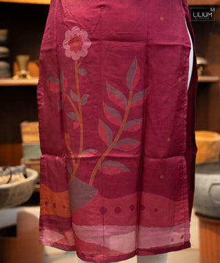 Noble Berry Russian Silk Kurti with 3/4 Sleeves – Casual Wear