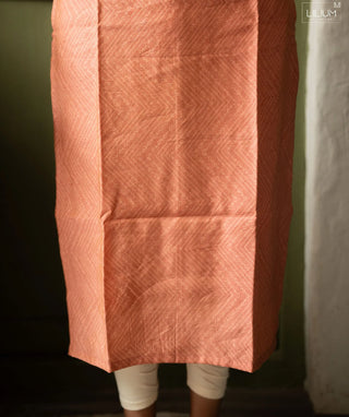 Peach Sandstone Chanderi Kurti – Casual 3/4 Sleeves