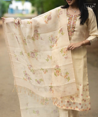 Kota silk kurti with matching dupatta