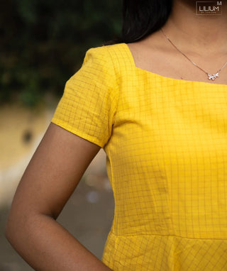 Golden Marigold Handloom Silk 3-Piece Festive Set