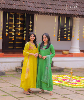 3/4th Sleeve Anarkali Outfit
