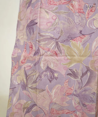 Lilac Mist Rayon Foil Print Slit Kurti