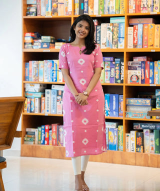 Gulabi Cotton Kurti with Lining – Casual Wear
