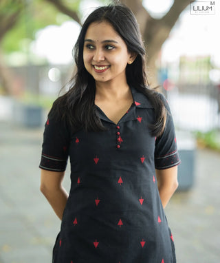 Midnight Black Cotton Co-ords – Casual & Comfortable