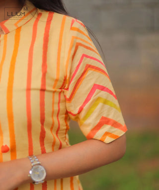 Golden Apricot Bloom Cotton 3 Piece Set for Women
