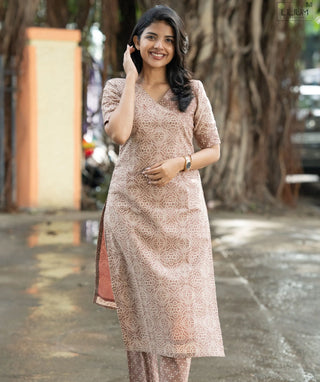 Dusty Mauve Cotton Co-ords – Daily Wear