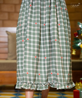 46-Inch Length Muslin Dress for Celebrations