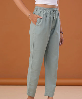 Sage Comfort Linen Cotton Ready-to-Wear Casual Bottom