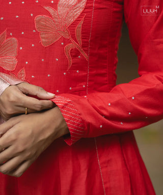 46-inch long kurti side profile