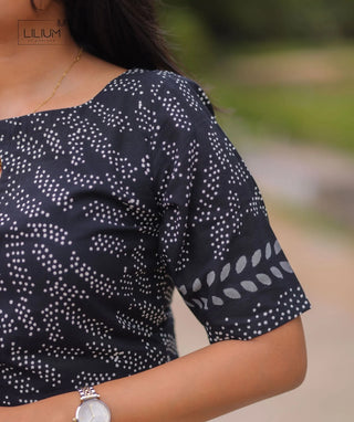 Raven Bloom Cotton 3 Piece Set with Hakoba Shawl for Women