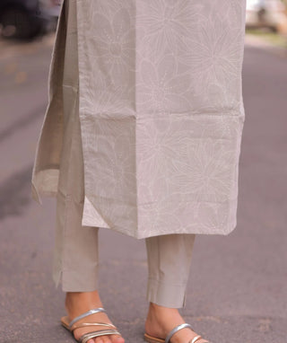 Moonstone Mist Cotton Slub Co-ords Set with Pockets | Everyday Chic