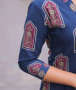 Midnight Sapphire Cotton 3 Piece Set with Pockets