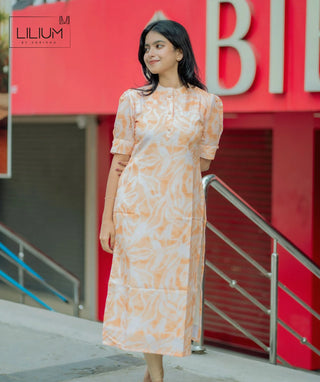 Golden Haze Yellow Viscose Chanderi Casual Kurti – Lined