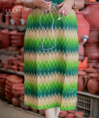 Verdant Green Cotton Kurti – Lined Casual Wear