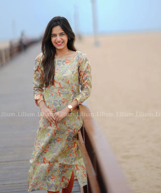 Multicolour Tussar Kurti - Traditional Wear