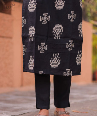 Noir Heritage Printed Co-ord Set in Siberian Tussar