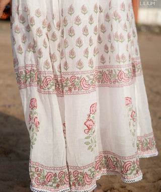 Ivory Blush Garden Mul Cotton 3-Piece Casual Set