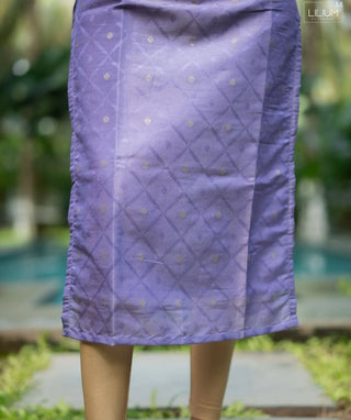 Amethyst Mist Banaras Silk Kurti – Festive Elegance