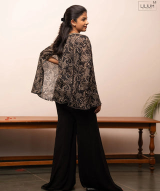 Midnight Antique Paisley Handwork Wide Pant Co-Ord Set
