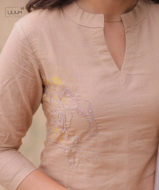 Golden Blush Mist Cotton 3 Piece Set with Pockets
