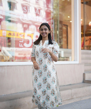 Ivory Meadow Cotton Co-ords Set with Pockets – Casual Chic