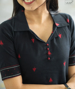Midnight Black Cotton Co-ords – Casual & Comfortable