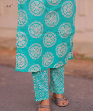 Aqua Mandala Cotton Co-Ord Set | Trendy Casual Wear