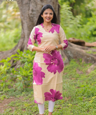 Orchid Sand Cotton Kurti for Women | Everyday Ethnic Wear