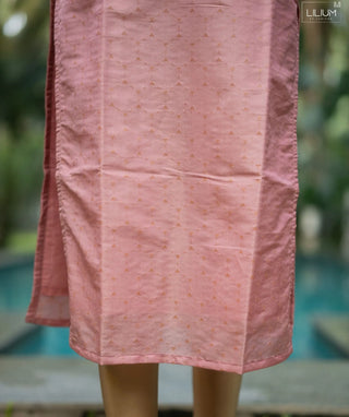 Peony Blush Banaras Silk Kurti – Festive Wear