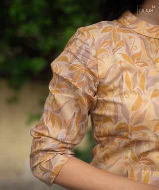 Imperial Mustard Soft Cotton Kurti with Open Slit