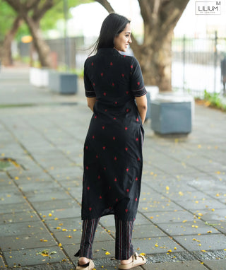 Midnight Black Cotton Co-ords – Casual & Comfortable