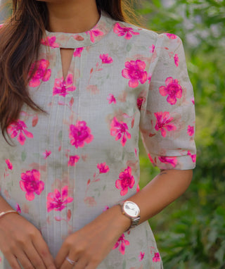 Pistachio Green Cotton Kurti with Lining – Daily Wear