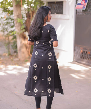 Midnight Slate Cotton Kurti for Everyday Wear
