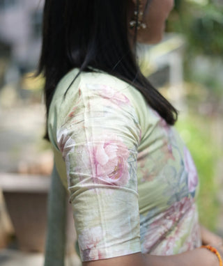 Pistachio Floral Mist Cotton Hand-Embroidered 3-Piece Set