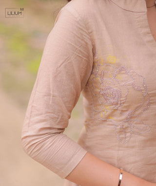 Golden Blush Mist Cotton 3 Piece Set with Pockets