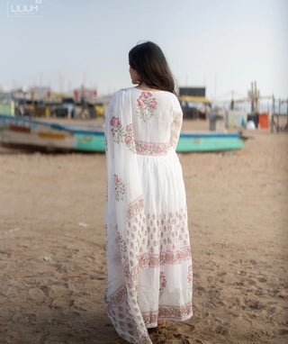 Ivory Blush Garden Mul Cotton 3-Piece Casual Set