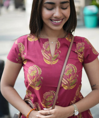 Royal Rani Blossom Cotton Short Top – Summer Casual