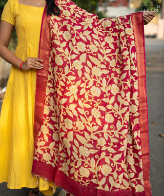 Golden Marigold Handloom Silk 3-Piece Festive Set