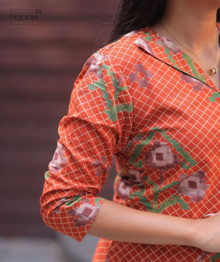 Terracotta Bloom Cotton Kurti for Women | Everyday Ethnic Wear