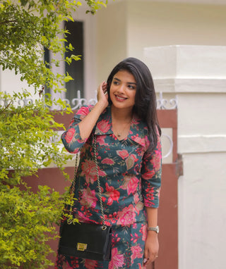 Monsoon Lagoon Modal Cotton Kurti | Everyday Elegant Wear