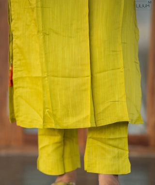 Golden Zest Muslin Co-ord Set with Pockets – Trendy Casual