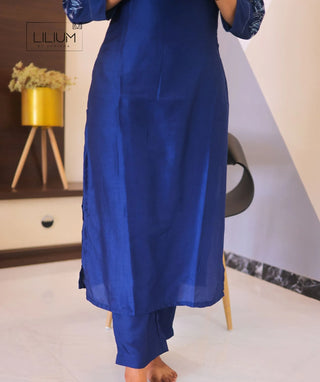 Moonlight Blue Muslin Co-ords with Pockets – Casual Style
