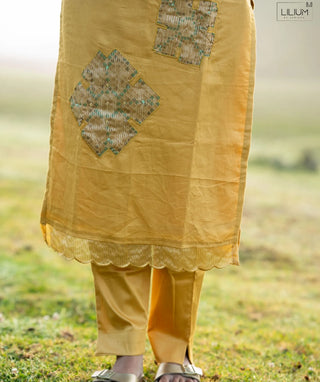 Marigold Sunshine Hand Embroidered Muslin 3 Piece Set