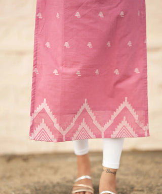 Pink Whisper Handloom Cotton Ready-to-Wear Kurti