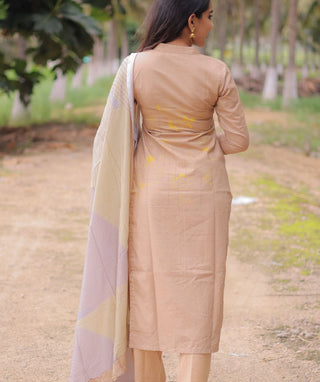 Golden Blush Mist Cotton 3 Piece Set with Pockets