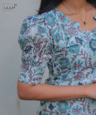 Trending Celestial Mint Tussar Kurti with Shawl for Women