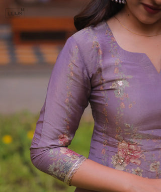 Heather Luxe Tissue Silk 3-Piece Festive Set With Pockets