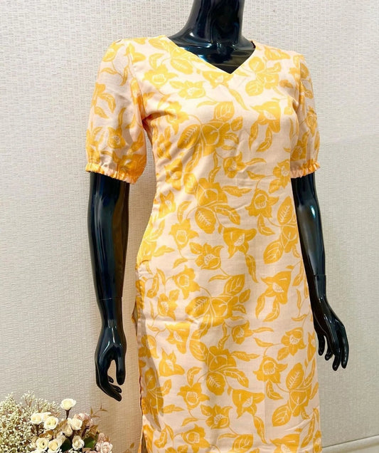 Yellow linen- elegance