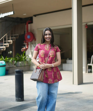 Royal Rani Blossom Cotton Short Top – Summer Casual