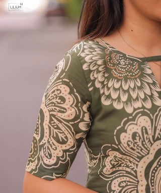 Forest Whisper Cotton Kurti – Minimalist Daily Wear